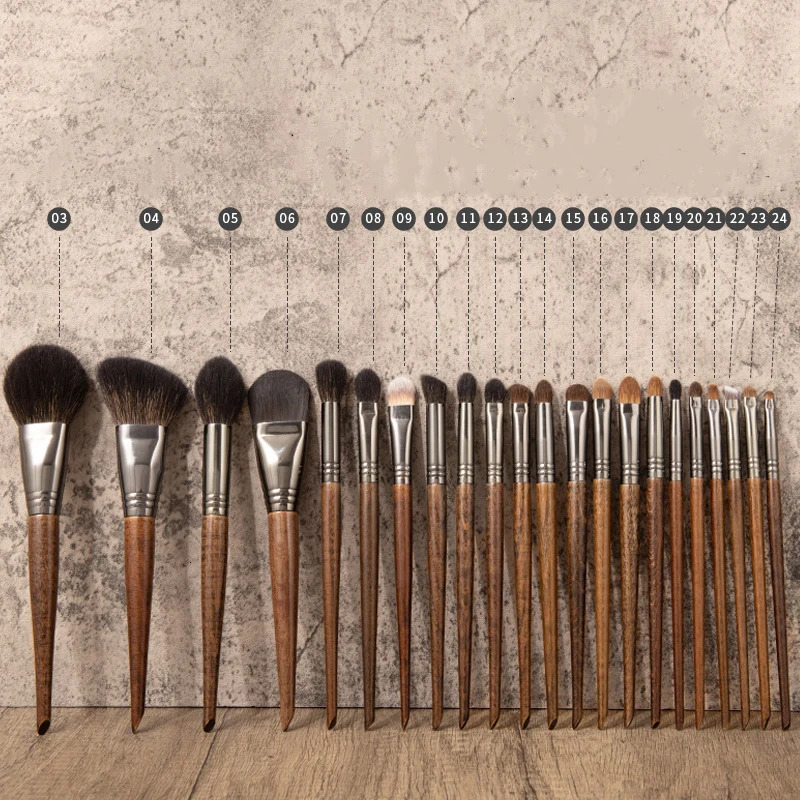 OVW Natural Goat Hair Makeup Brush Set Goat Hair Eyeshadow Foundation Blush Brush for Professional And Personal Use 250207