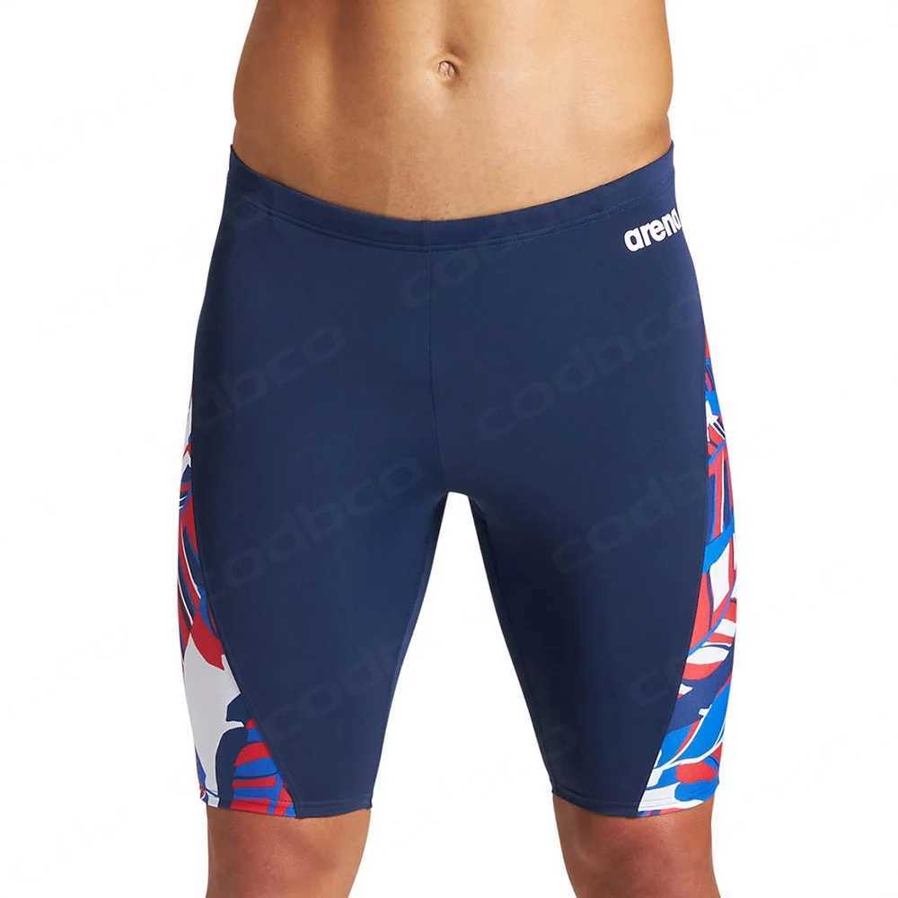 Summer Mens Team Color Swim Jammer Athletic Training Swimsuit Short Bathing Suit Swimming Trunks GYM Beach Surfing Tight Shorts W250214