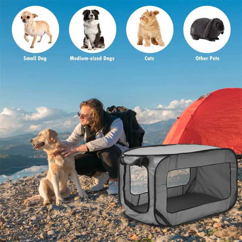 Others Dog Carrier Dog Carrier Bag Foldable Pop Up Dog Travel Crate Cat Pet Carriers Dog Travel Bags For Small Dogs Cats Kennel Tent Cage Outdoor H250