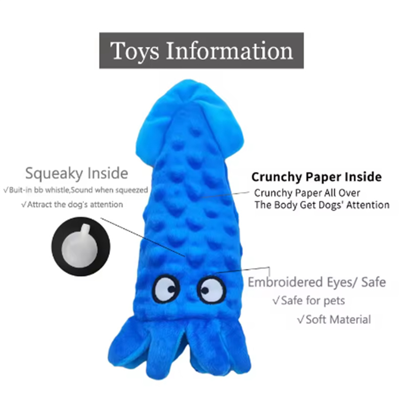 Plush Dog Toys for Small Large Dogs Teeth Cleaning Chew Toy Funny Octopus Shell Squeaky Interactive Pet Toys Supplies