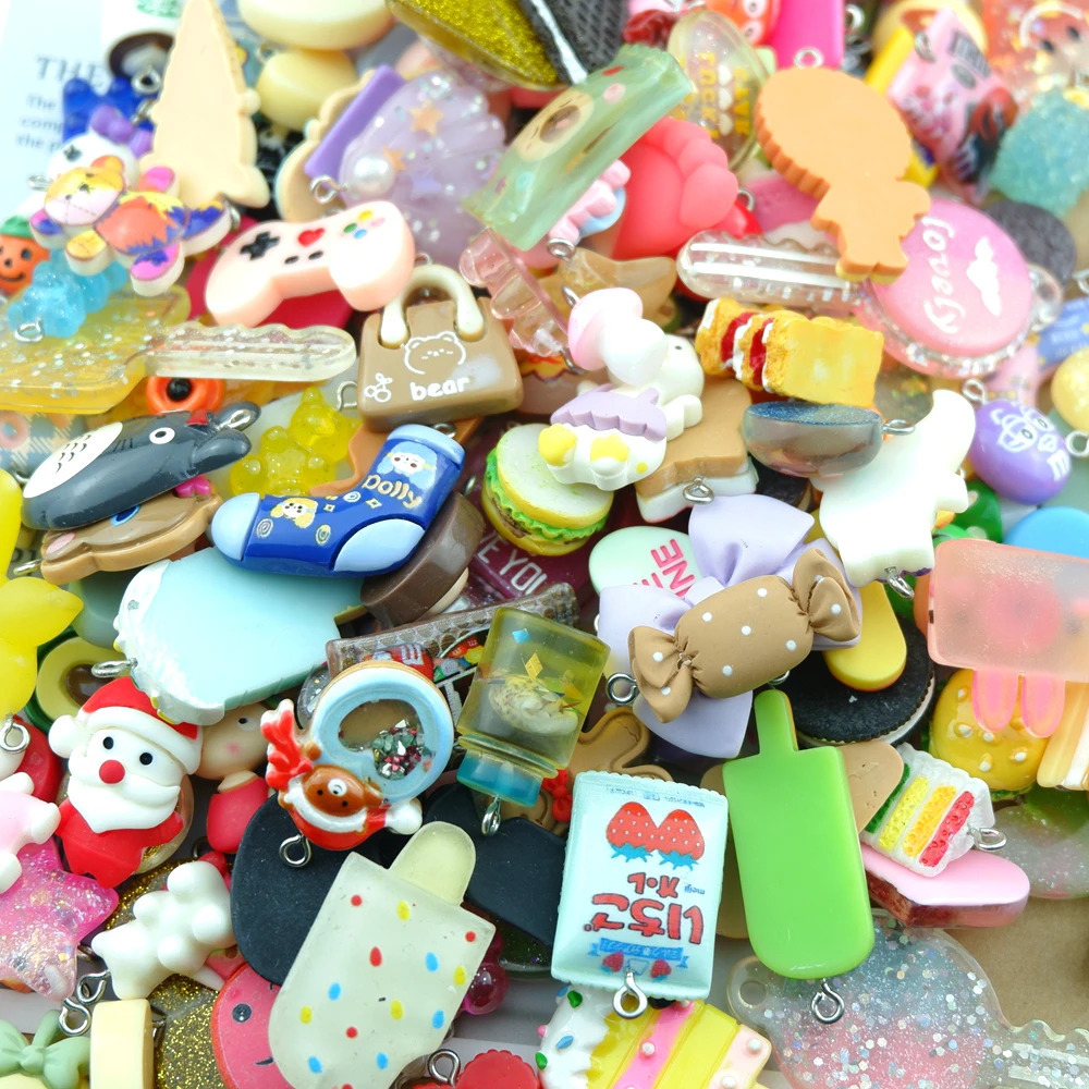 Mix Resin Charms By Randomnot only po shows more than 1000ns Bracelets Earring Jewelry Making Pendants Wholesale Bulk 250214