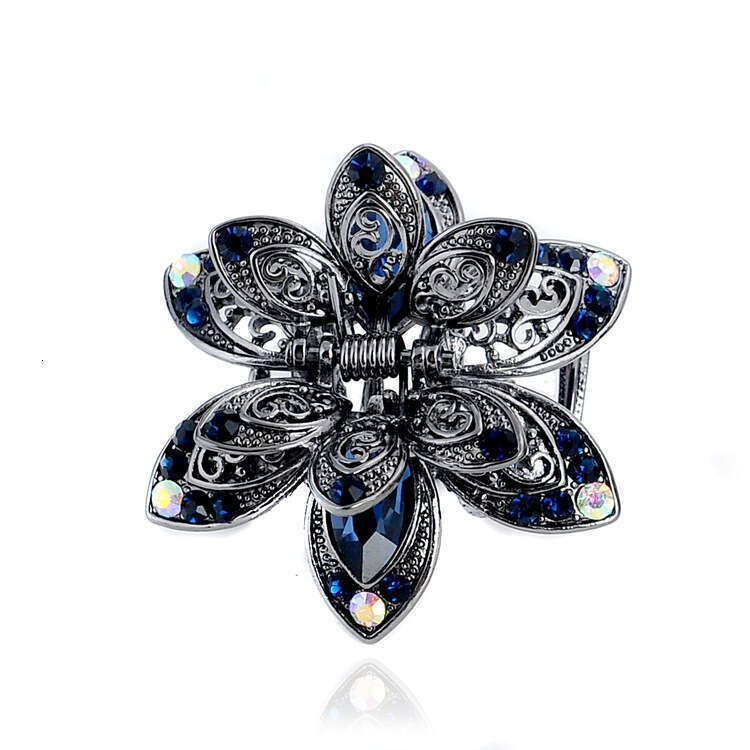Women's accessories clip, crystal dot diamond hollow center grab alloy headwear hair clip