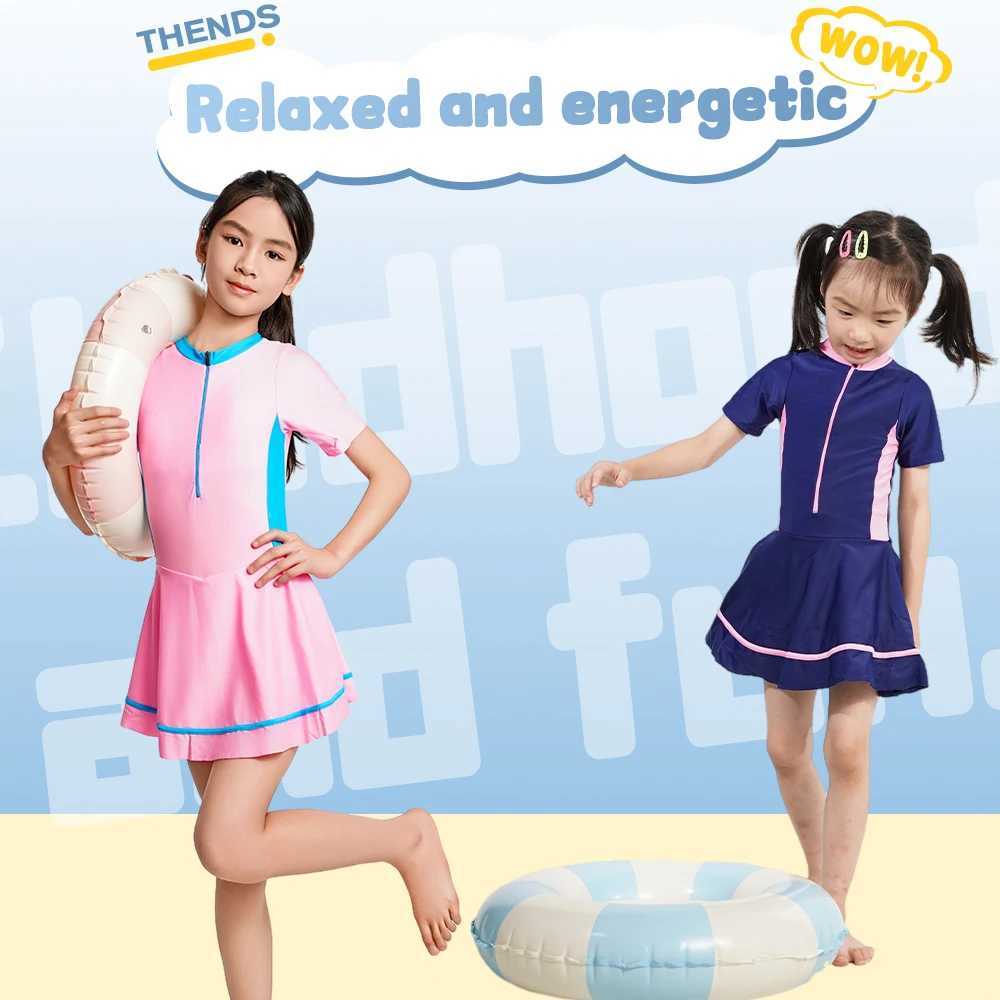 Fashion Swimwear Cute Summer Kids Girl One-piece Suits Breathable Swimming Clothes Swimsuits Summer Professional Swimming Suit Z250214