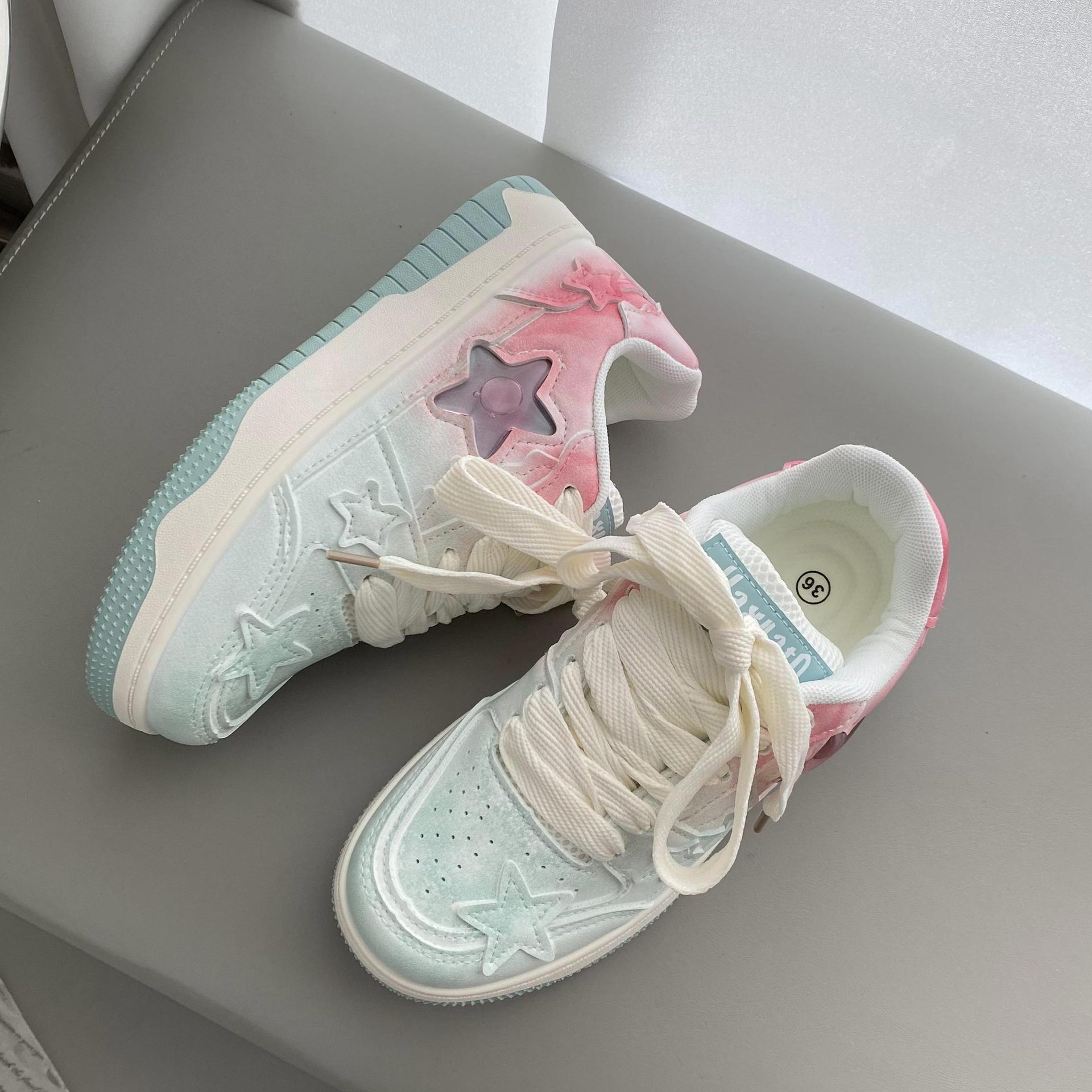 Five Pointed Star 2025 Autumn And Winter Women's Flat Shoes, Student Leisure Multifunctional Niche Design Sports Board Shoes Trendy Balance Skate