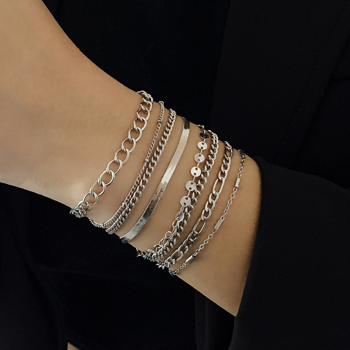 designer Woman Jewelry metal style full dia punk set claw chain butterfly snake bone sequin fashion bracelet