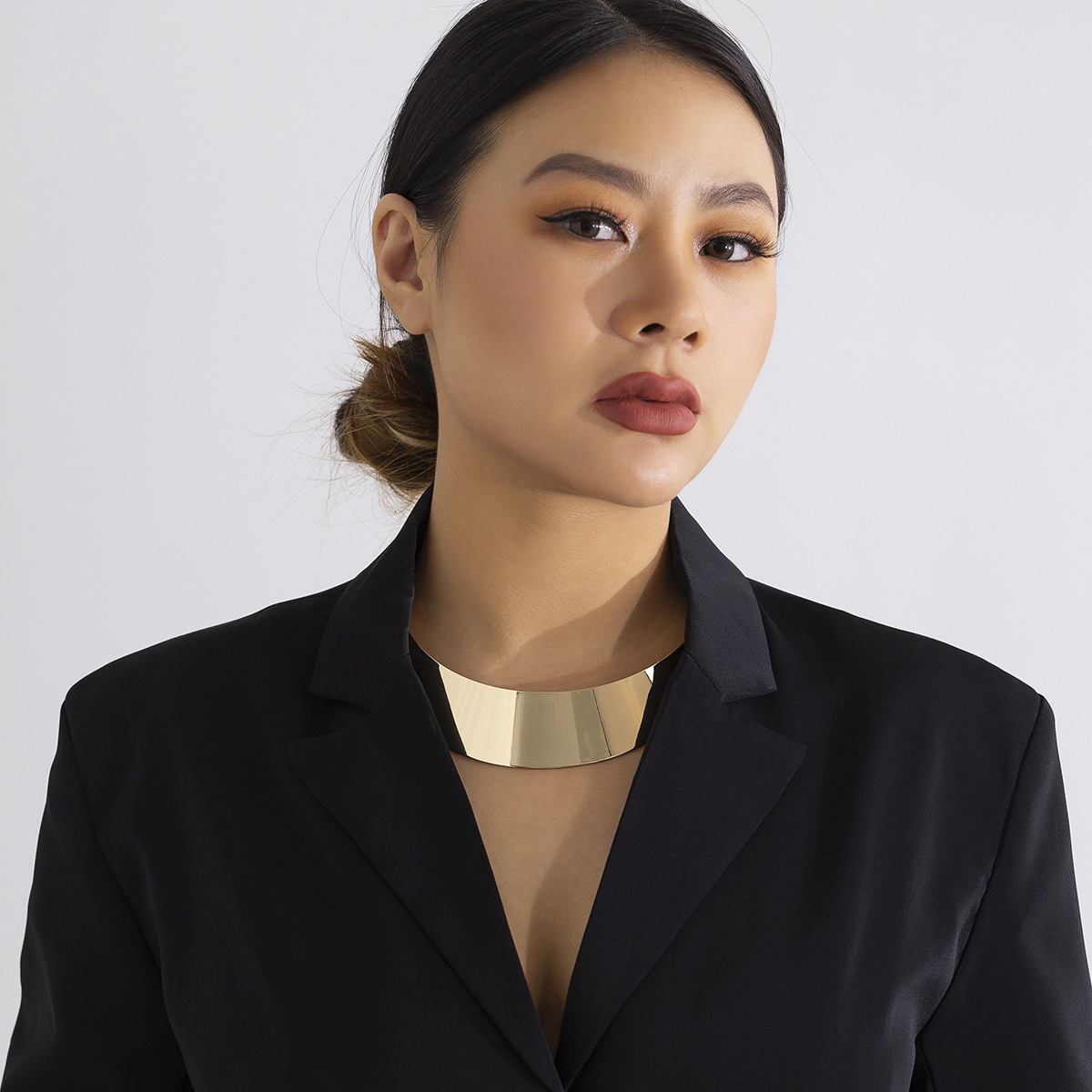 Woman fashion Jewelry hip-hop personality metal punk collar choker temperament cool style geometric necklace