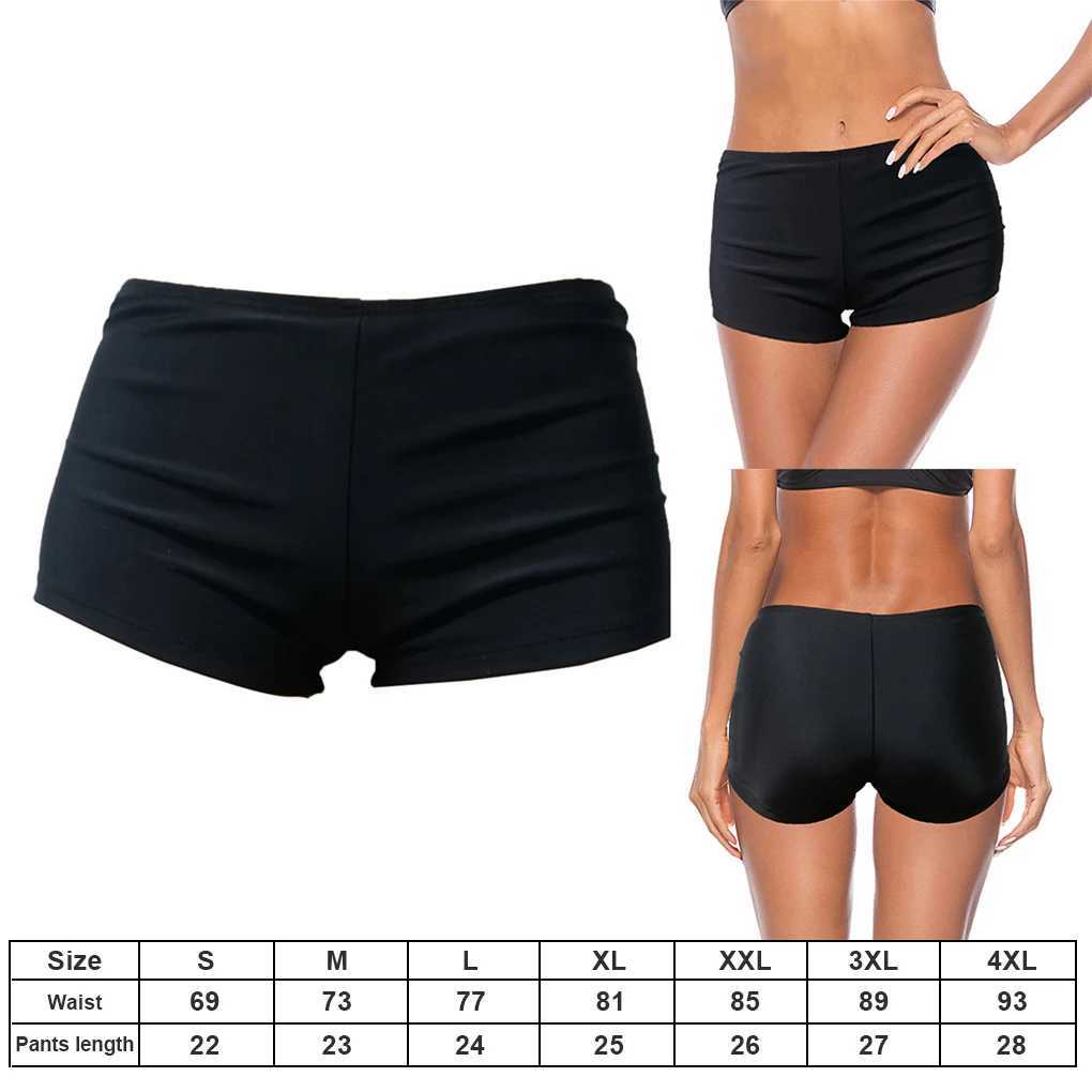 Womens Boxer Swimming Trunks Plus Size Conservative Black Swimming Trunks for Women Fashionable Comfortable Women Swimsuit W250214