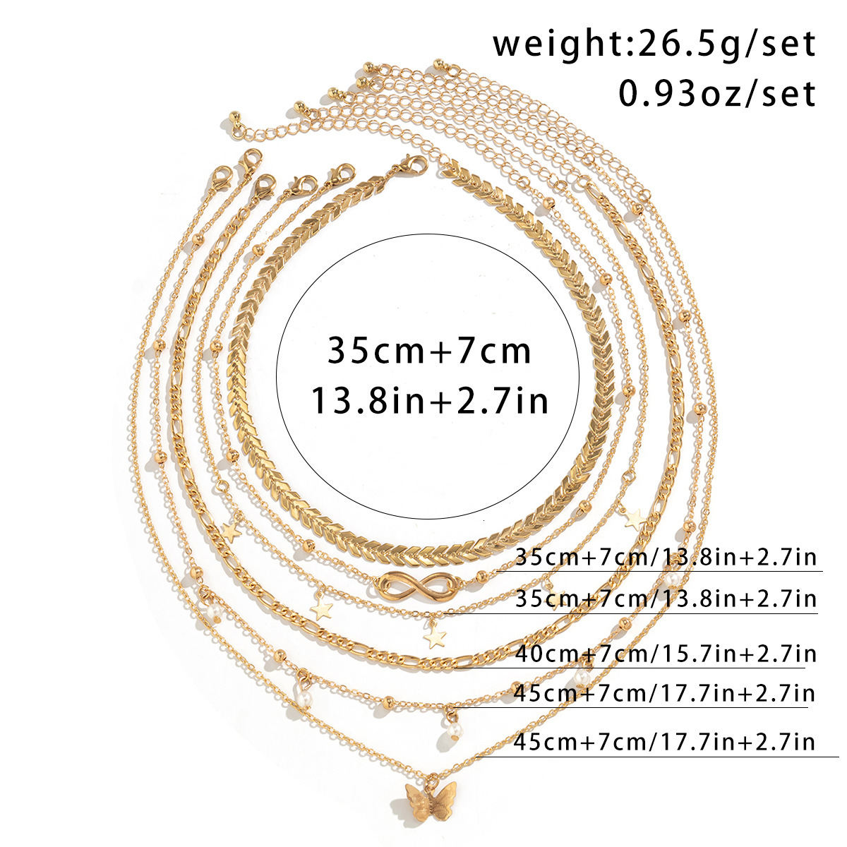 fashion Butterfly tassel pendant, layered set niche metal chain, heart Woman necklace, versatile accessory