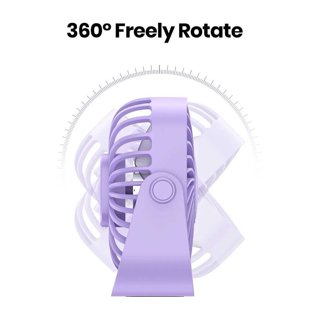 TOPK 4Inch USB Mini Desk Fan3 Speeds Quiet Portable Desktop Table Fan360Adjustment Personal Small Fan for Bedroom Home Offic Z250214