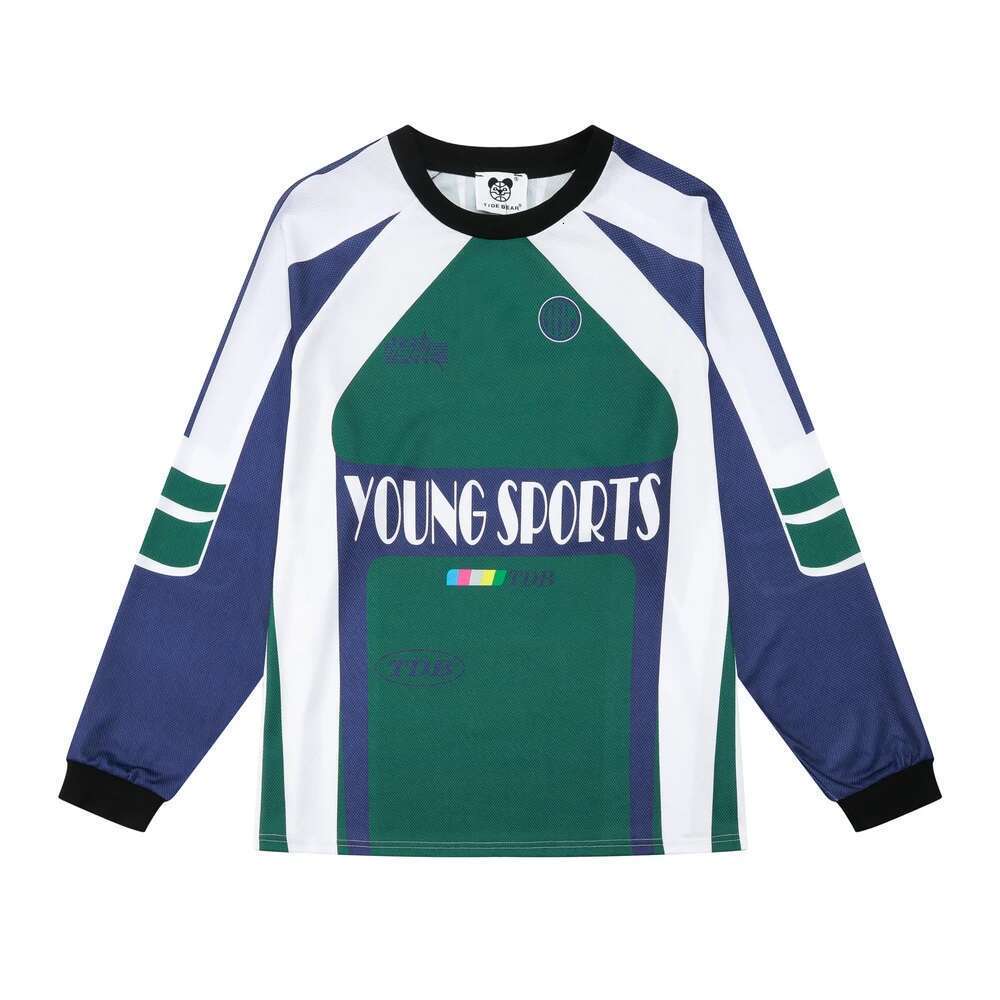 Streetwear Contrast Color Sports Mens Baseball Shirts Long Sleeve Breathable Casual Fall Tshirts Crew Neck Baggy Loose Top Tees