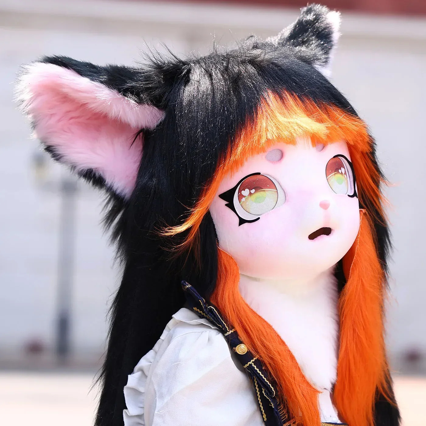 Kig Fursuit Kigurumi Headset Furry Cosplay Costume Animal Ear Rabbit Furry Mask Head Base Paw Comiket Cosplay perform Costume 250213