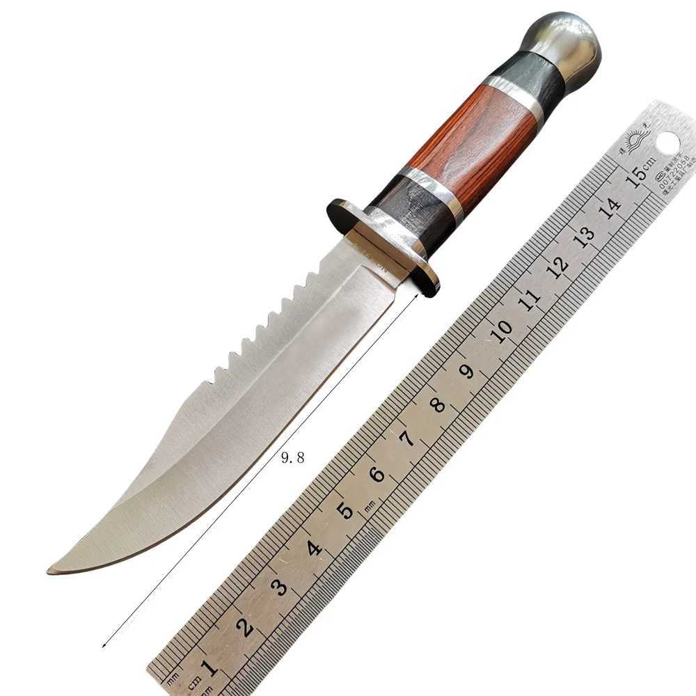 Sharp Sword Stainss Steel Knife Outdoor Cam Hunting Knife with Nylon Knife Cover Carry Around Sharp and Durab W250214