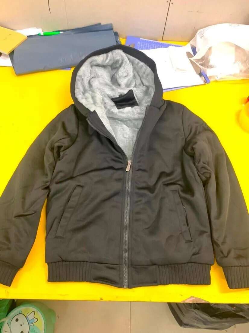 Fashion Winter Hoodie Coat For Men Solid Color Jacket Basic Zip Sweatshirt Outwear Sweat Hooded Warm Coats Casual Male Jackets