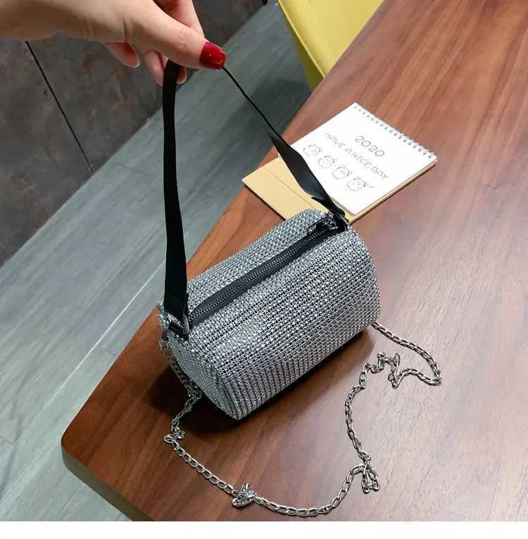 Shiny Diamond Chain Small Handbag Crystal Rhinestone Crossbody Messenger Bags for Wen Bling Purse ning Par Clutch Bags Z250318
