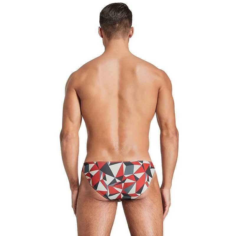 Swimwear Men Briefs Sexy Half Covered Buttocks Swimming Trunks Bathing Swim Beach Shorts Surf Beachwear Trendy Print Men Bikini W250214