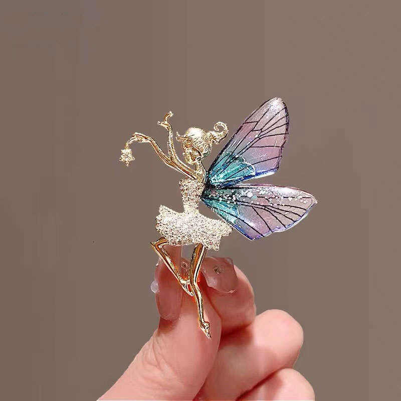 New Angel Wings brooch High end Dance Girl Coat Breast wer Creative Pin Clothing Accessories