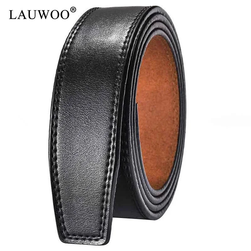 100% cow leather No Buckle 3.5cm Wide Real Genuine Leather Belt Without Automatic Buckle Strap Belts Men High Quality 250213
