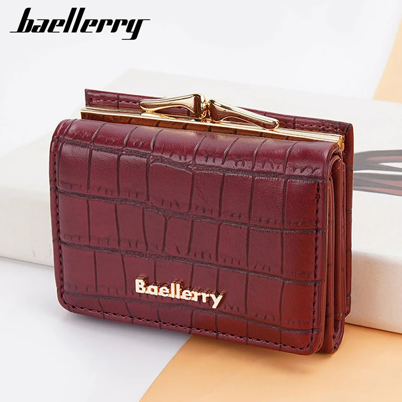 Baellerry Short Women Wallet Coin Pocket Pattern Female Purse Po Holder Wallet For Girls Hasp Card Holder 250118