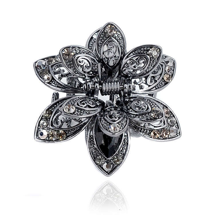 Women's accessories clip, crystal dot diamond hollow center grab alloy headwear hair clip