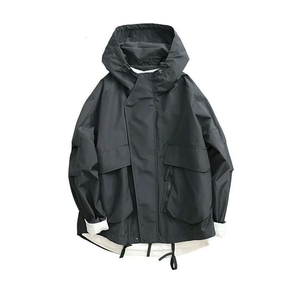 Spring Autumn Windbreak Jackets Japanese Vintage Fashion Three-dimensional Hoodie Loose Male Coat Bomber Jacket Men Clothing