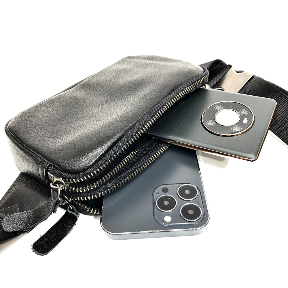 New Small Crossbody Sac Natural Genuine Leather Women Phone Chest Bag Many Pockets Clutch Ladies Shoulder Bags