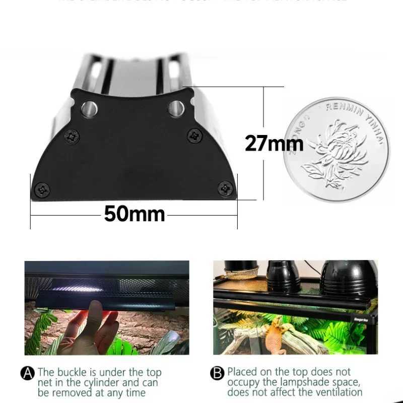 UVA+UVB Reptile Intelligent Spectrum LED Light Urtle Lizard Snake Reptiles Breeding Box Lighting Supplies Adjustable UVB Lights Z250214