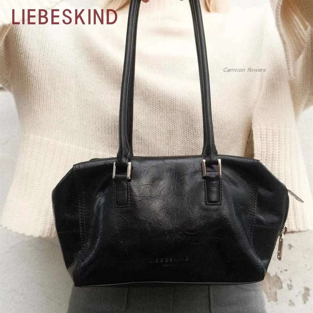 Liebeskind Oil Wax Leather Top Layer Cowhide KAYLA Zipper Large Capacity Single Shoulder Handbag From Germany