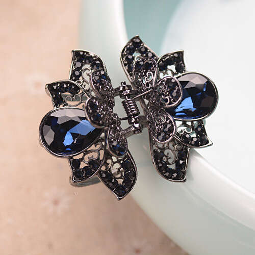 Women's accessories clip, crystal dot diamond hollow center grab alloy headwear hair clip