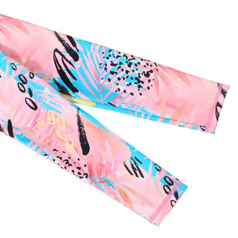 BAOHULU Kids One-Piece Swimsuit UV 50+ Protective Summer Rash Guard Long Sleeve Mix Peach Color Swimwear Water Sport Costumes Z250214