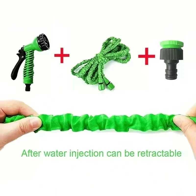 Expandable magic hose high-pressure car wash hose 7-water spray function water gun household garden water hose T250214