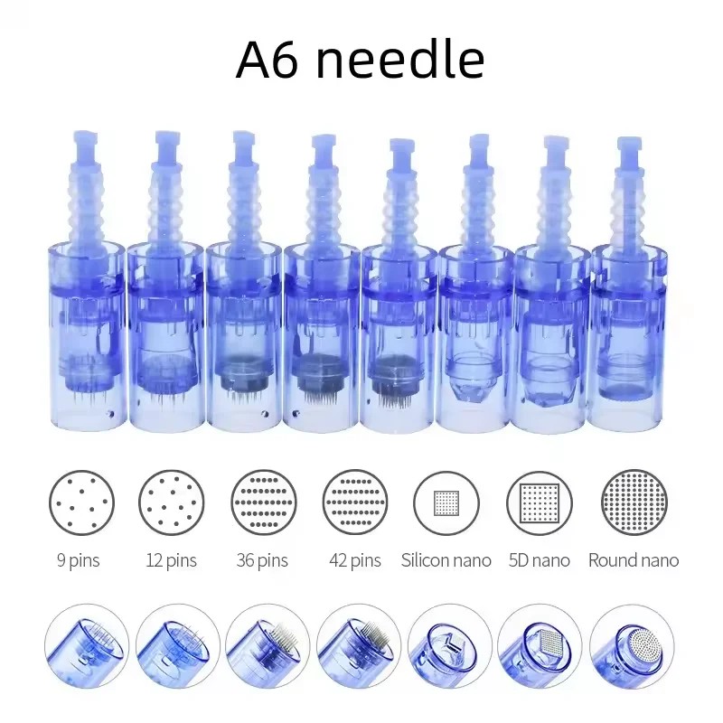 A6 Dr Pen Cartridge Needle Bayonet Tattoo Needles Microneedling Mesotherapy 1 3 5 7 PMU Use 9pin 12pin 36pin 42pin 3D 5D Round Nano MTS Therapy Dermap