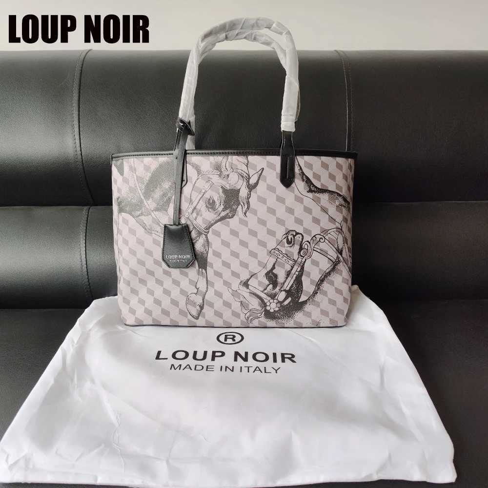 LOUP NOIR New for Women Famous Brands Bag Casual Totes Large Capacity noir bag Shoulder Women Bags High QualityC250214