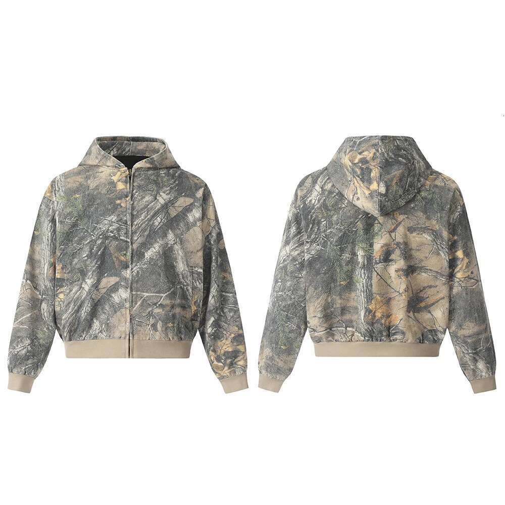 Streetwear Camouflage Zipper Hooded Jacekt For Men And Women Ropa Hombre Windbreaker Coat Oversized Autumn Outwear Clothes