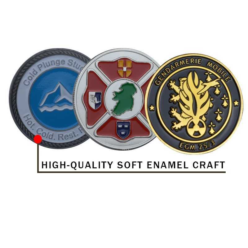 Manufacturer Custom Coins Personalized Custom Your Own 3D Zinc Alloy Gold Silver Metal Enamel Collection Challenge CoinXJ250214