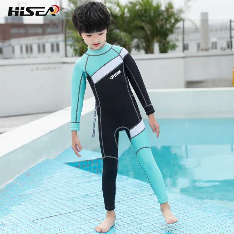 2.5MM Scuba UnderWater Hunting Spearfishing Snorkeling Diving Suit Children Full Body Neoprene Surfing Kayaking Drifting WetSuit Z250214