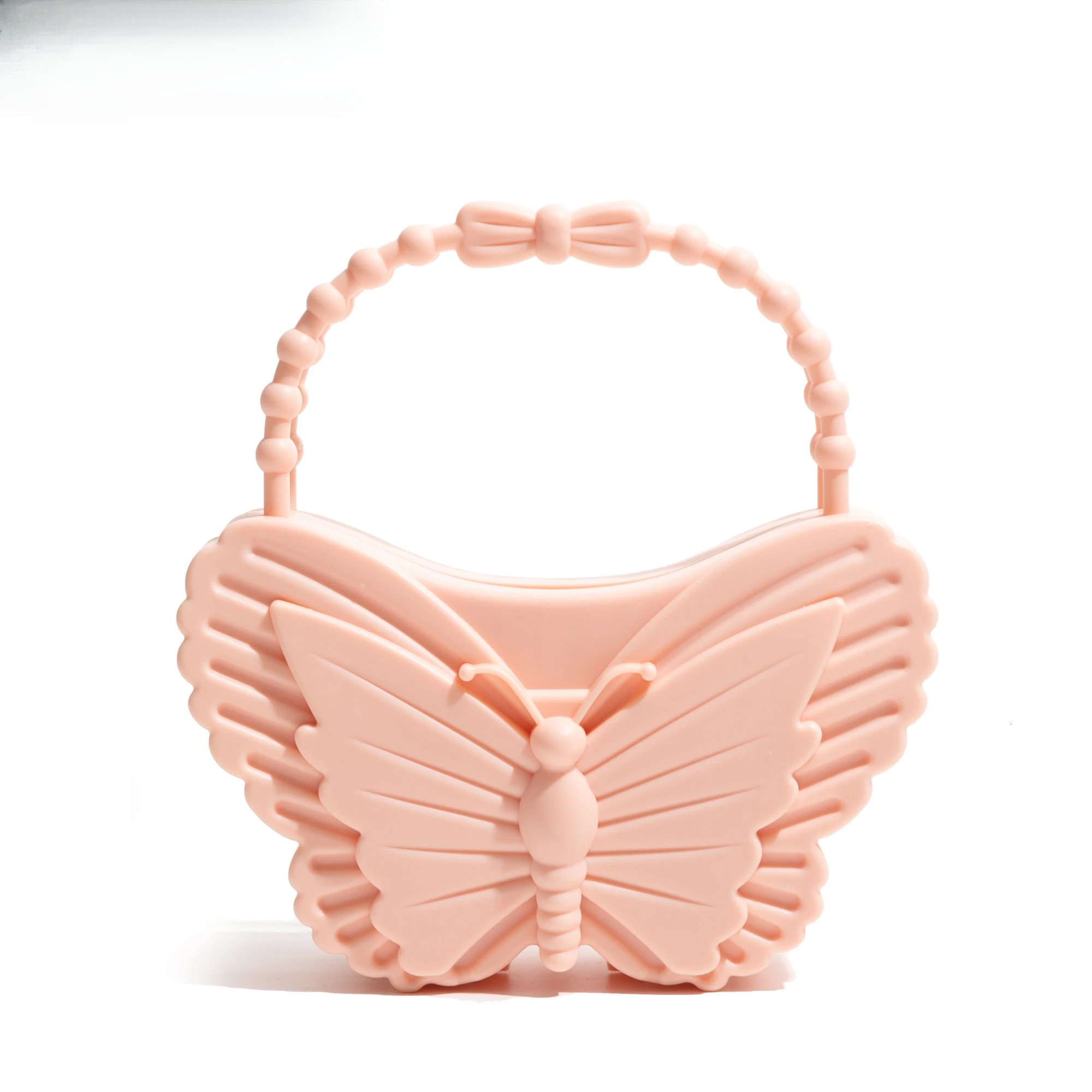 Soft Silicone Gel Fabric Small Jelly Cell Phone Purse Children Toy Bow Hobos Handbag Girls Fashion Simple Shopping Bag