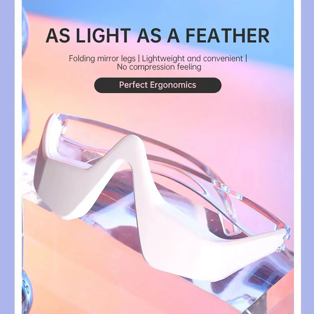 EMS Eye Relax Micro-Current Red Light Therapy Relieve Eye Fatigue Dark Circles Remover Anti-Aging Electric Care Massager Glasses 250210