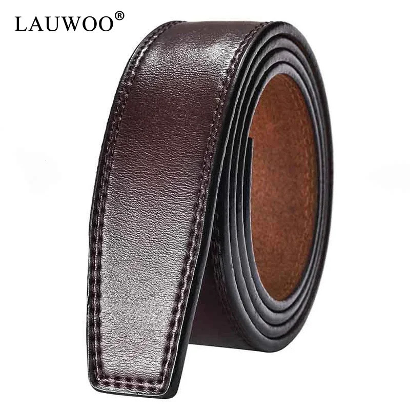 100% cow leather No Buckle 3.5cm Wide Real Genuine Leather Belt Without Automatic Buckle Strap Belts Men High Quality 250213