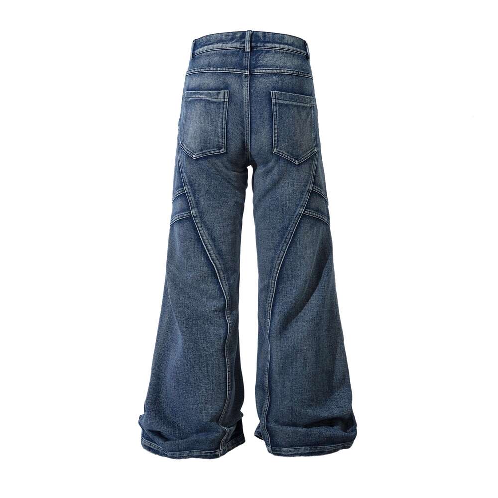 Streetwear Washed Vintage Casual Baggy Men's Jeans Straight Solid Loose Ropa Hombre Denim Trousers Oversized Cargo Pants