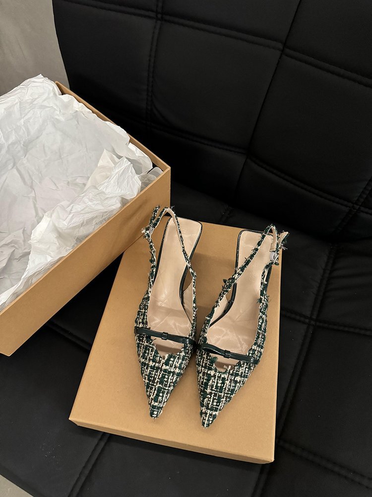 2025 hot new free shipping designer shoes for womens dress shoes green black purple beige Spring new slim heel high-heeled sandals