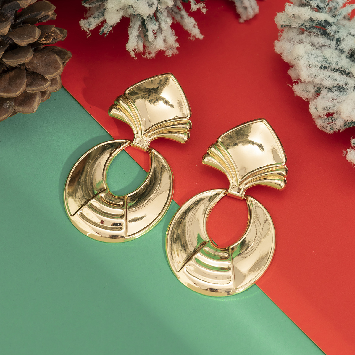 Woman fashion Adornment exaggeration cold wind star wer niche Christmas snowflake dia love earrings