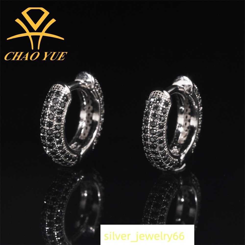 Super Yue launches 925 silver vv vs full diamond black moissanite unique ear ring TK drainage focusing on dark series