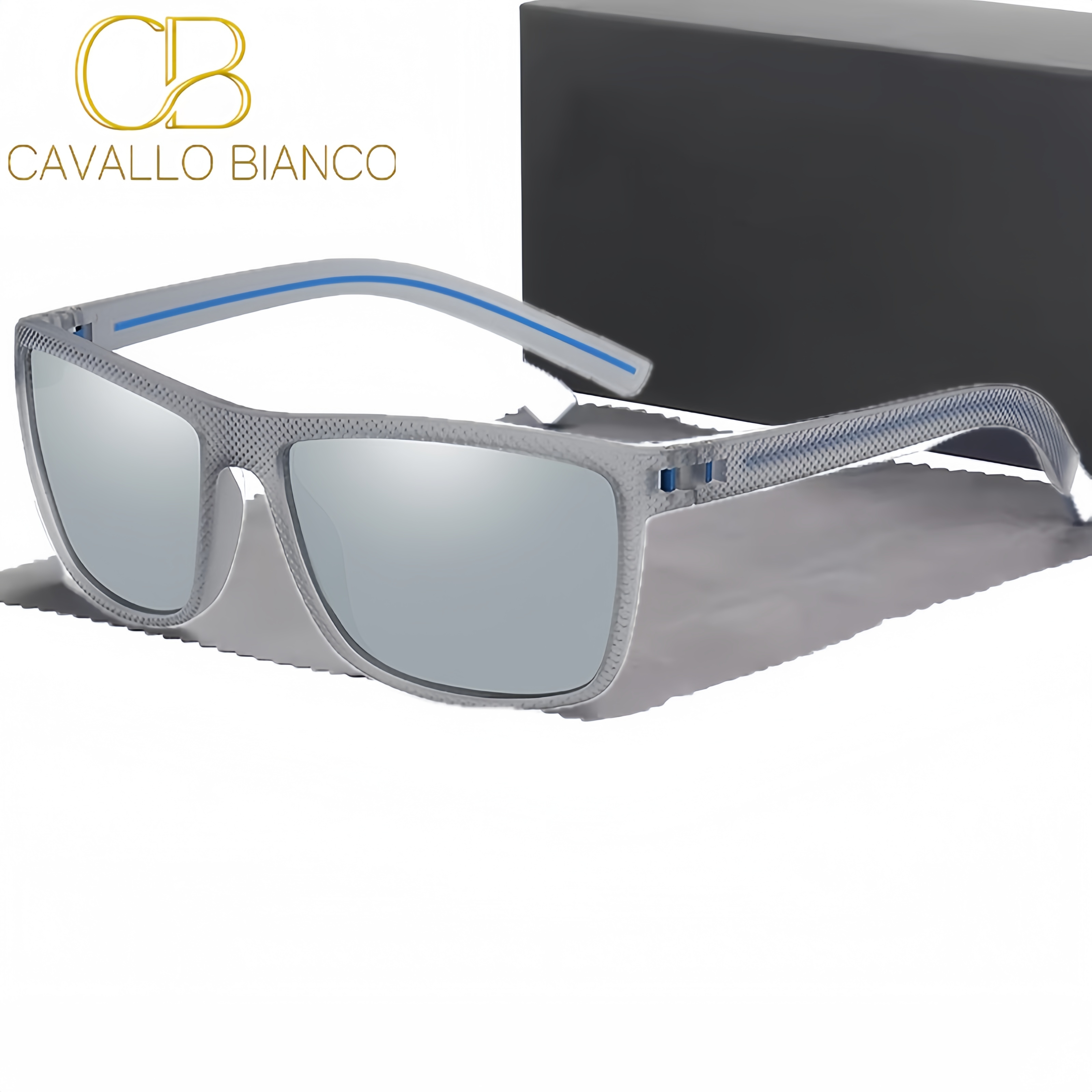CB Retro Square Polarized Sunglasses Fashion Shade Women Men Ultra light TR90 Frame UV400 Protection Classic Sun Glasses Sports Driving Fishing CAVALL