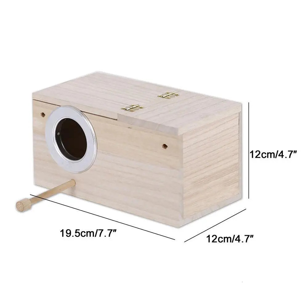 Wooden Budgie Security Bird Breeding Box Nesting House Bird supplies Cage Nest 250206