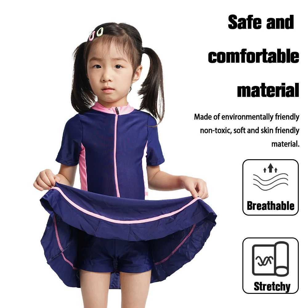 Fashion Swimwear Cute Summer Kids Girl One-piece Suits Breathable Swimming Clothes Swimsuits Summer Professional Swimming Suit Z250214