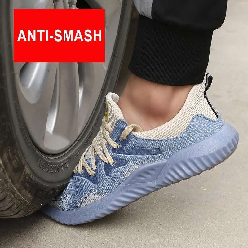Men Safety Boots Steel Toe Sneakers Puncture-proof Work Male Industrial Shoes Indestructible