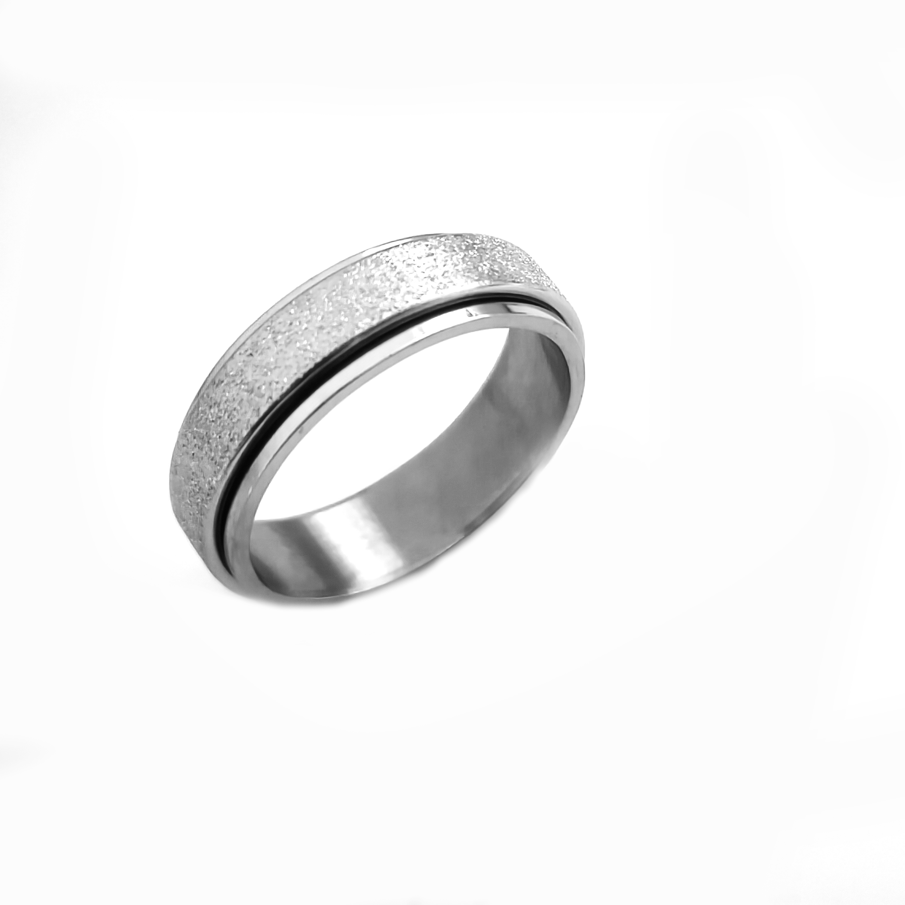 Titanium Steel Brushed Ring Rotatable Anti-Anxiety Stress Reducing Ring Ring Couple Rings love ring gold ring designer ring JZ000A13