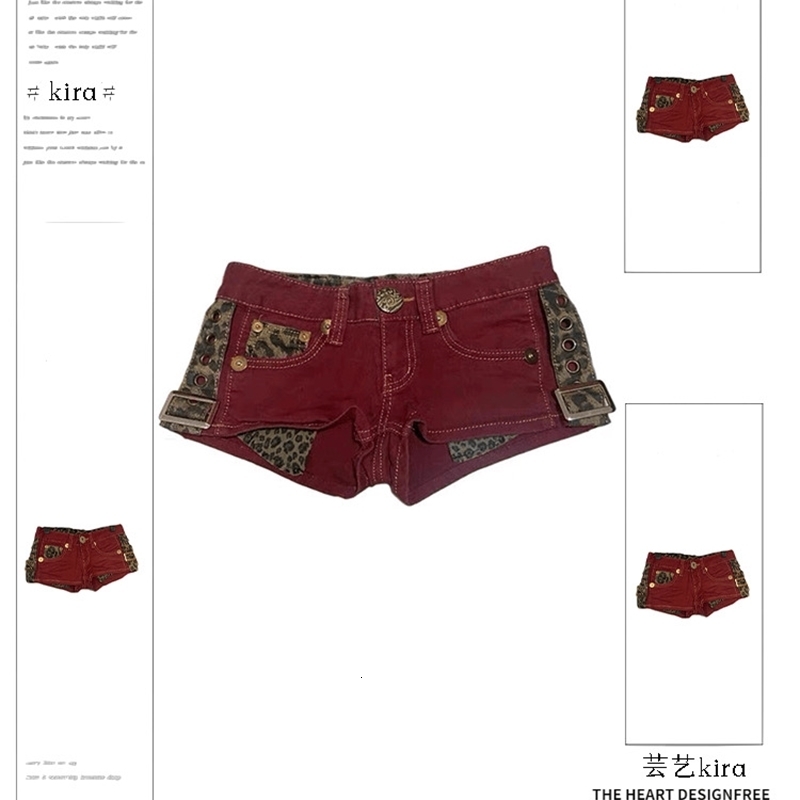 Womens Mini Cargo Denim Shorts Vintage Oversize Mini Jean Shorts Streetwear Korean Cowboy Short Pants 2000s Clothes Summer 250213