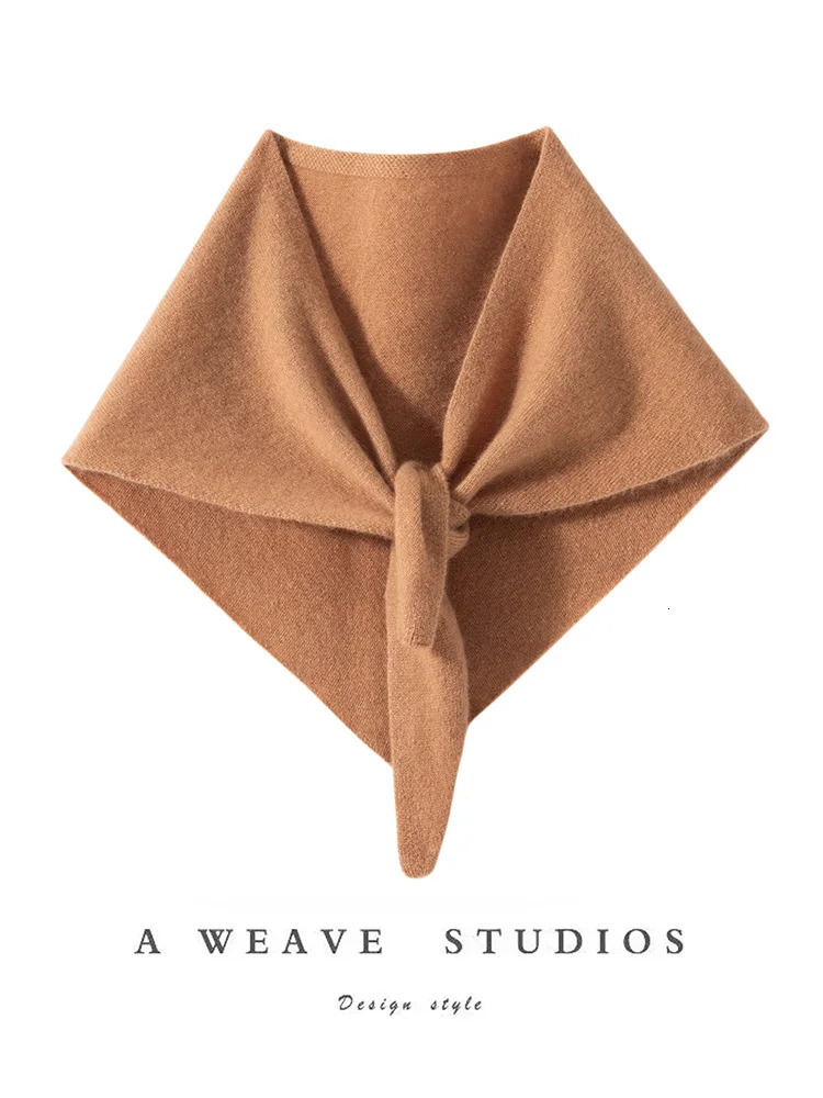 ADDONEE Womens Triangle Scarf 100% Cashmere Knitted Spring and Autumn Simple Style Scarf High Quality Soft and Comfortable Cashmere Scarf 250213