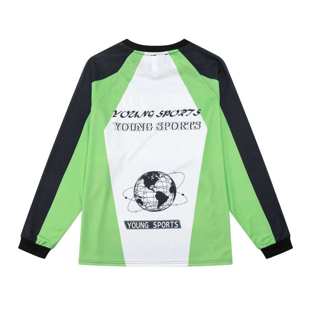 Retro Contrast Color Sports Baseball Tshirts For Men And Women Breathable Mesh Casual Long Sleeve Tee Pullover Crew Neck T-Shirt